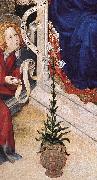 BROEDERLAM, Melchior The Annunciation (detail)  ff